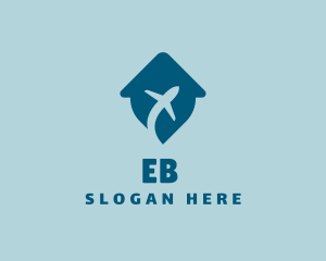 Tourism - Home Location Airplane Travel logo design