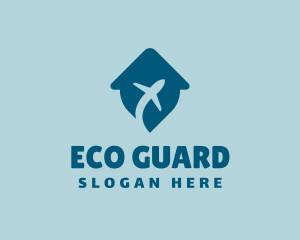 Steward - Home Location Airplane Travel logo design