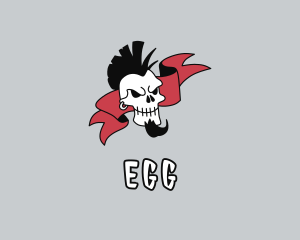 Rockstar - Punk Skull Gangster logo design