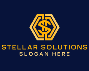 Tech Dollar Currency Letter S logo design