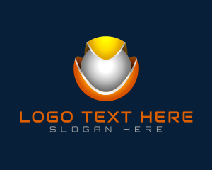 3d - 3D Tech Sphere logo design