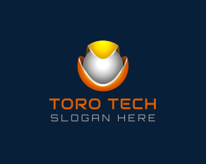 3D Tech Sphere logo design