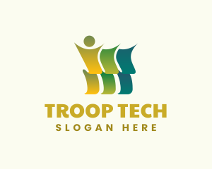 Troop - Abstract People Foundation logo design