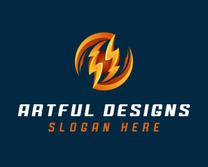 Electric Lightning Charge logo design