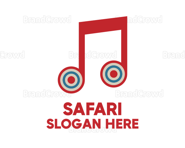 Musical Note Target Logo