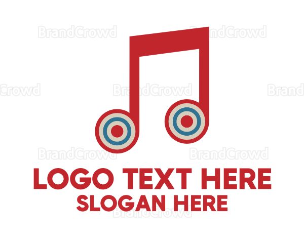 Musical Note Target Logo