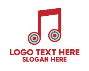 Song - Musical Note Target logo design