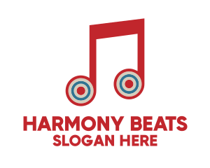 Tune - Musical Note Target logo design