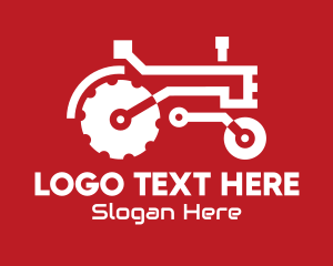 Tractor - Agritech Tech Farm logo design
