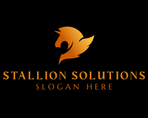 Stallion - Stallion Horse Pegasus logo design