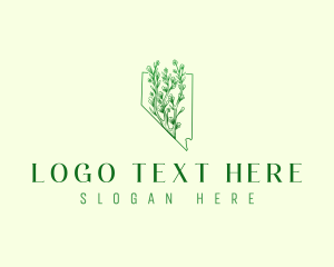 Map - Nevada Flower Sagebrush logo design