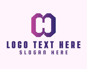 Symbol - Gradient Letter H logo design