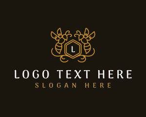 Honeycomb - Bee Apiary Honeycomb logo design