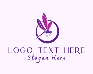 Clothing - Dragonfly Needle Insect logo design