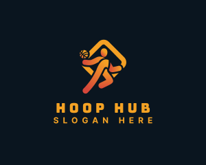 Hoop - Basketball Sports Dunk logo design