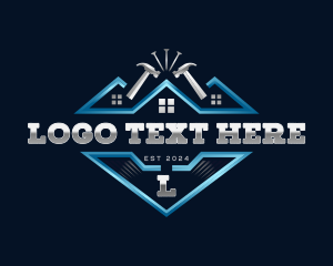 Tool - Hammer Roof Construction logo design