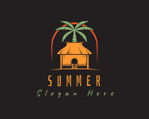 Tropical House Residence logo design