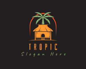 Tropical House Residence logo design