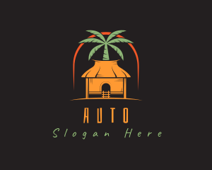 Beach - Tropical House Residence logo design