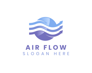 HVAC Air Flow logo design