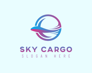 Transport Fly Plane logo design