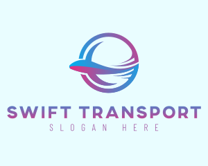 Transport Fly Plane logo design