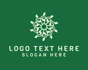 Farm - Natural Leaf Pattern logo design