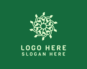 Eco Friendly - Natural Leaf Pattern logo design
