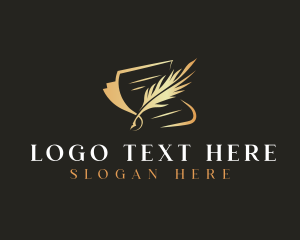 Document - Writing Quill Feather logo design