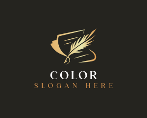 Writing Quill Feather logo design