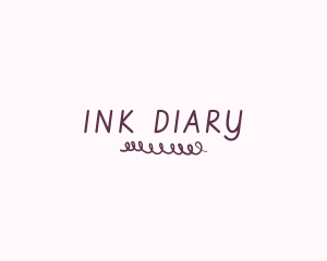 Diary - Journal Handwriting Swirl logo design