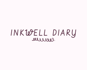 Diary - Journal Handwriting Swirl logo design