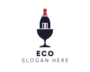 Wine Glass Bottle Logo