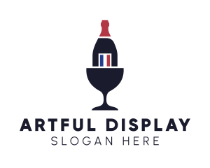 Wine Glass Bottle logo design