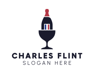 Wine Glass Bottle logo design