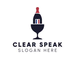 Wine Glass Bottle logo design