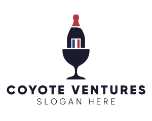 Wine Glass Bottle logo design