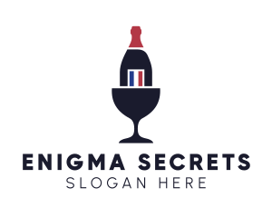 Wine Glass Bottle logo design