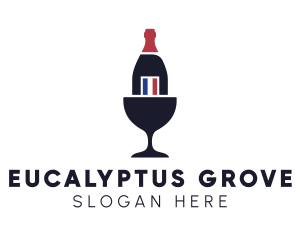 Wine Glass Bottle logo design