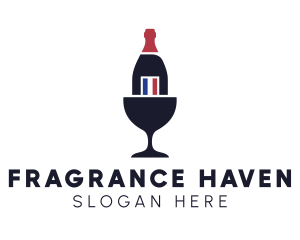 Wine Glass Bottle logo design