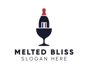 Wine Glass Bottle logo design