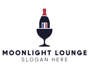 Nightclub - Wine Glass Bottle logo design