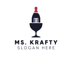 Beverage - Wine Glass Bottle logo design