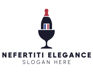 Wine Glass Bottle logo design