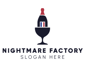 Wine Glass Bottle logo design