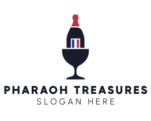 Wine Glass Bottle logo design