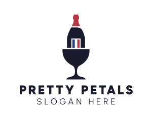 Wine Glass Bottle logo design