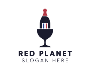 Wine Glass Bottle logo design