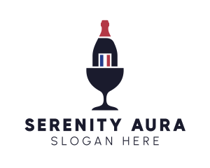 Wine Glass Bottle logo design