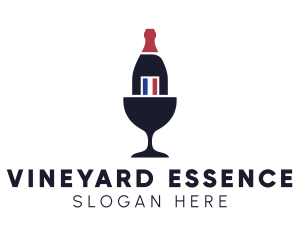 Wine Glass Bottle logo design